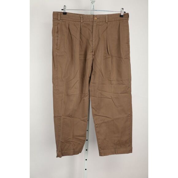 Other - Bills Khakis Pants Mens 38 Actual 36 x 25 Beige Pleated Cuffed Made in USA